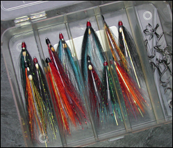 Boxed Selection of Sea Trout Tube Flies