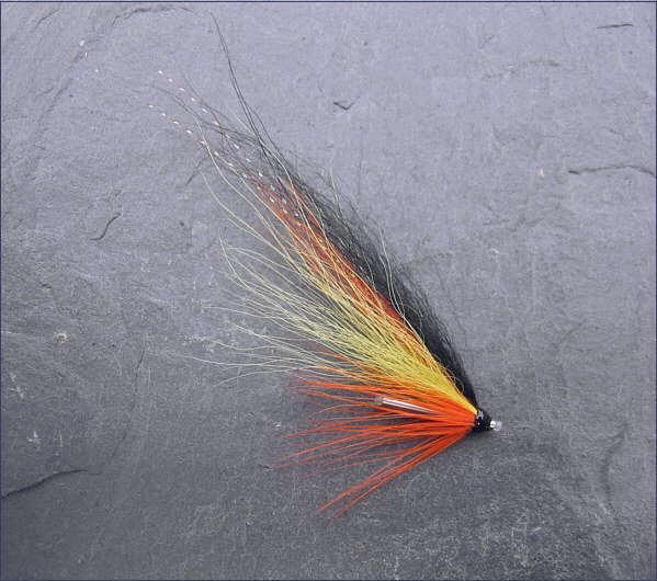 Orange Blackback Salmon Tube Fly