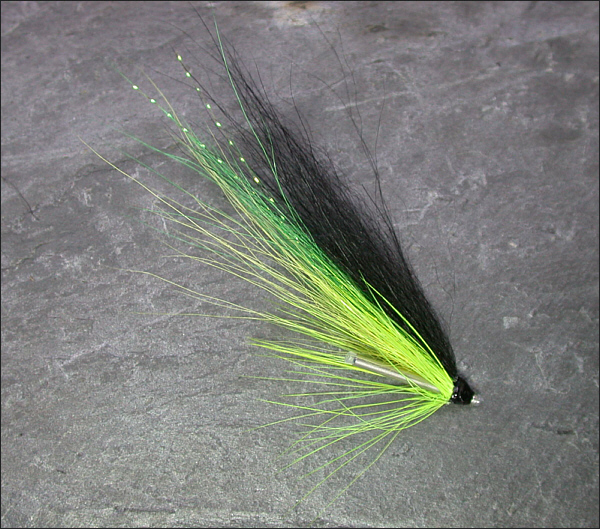Green Blackback salmon tube fly