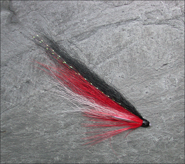 Red Blackback salmon tube fly