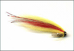 Salmon Bottle Tube Fly - Red and Yellow