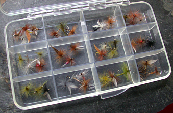 TROUT DRY FLIES - PLASTIC BOX