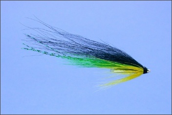 Green and Yellow Wee Monkey Salmon Tube Fly